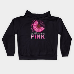 In October We Wear Pink Ribbon Breast Cancer Awareness Kids Hoodie